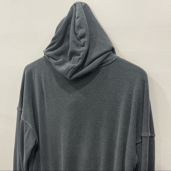 Free People Movement Gray Believer Sweat Hoodie Lace-Up Athleisure Small - Picture 12 of 15